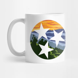 TN Flag with Smoky Mountains Mug